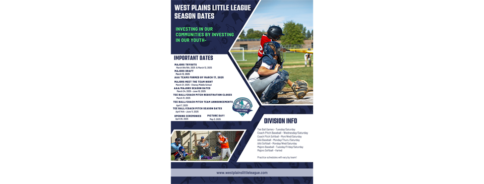 2025 Season Dates