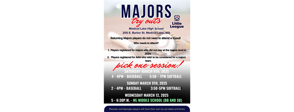Majors Tryout Information