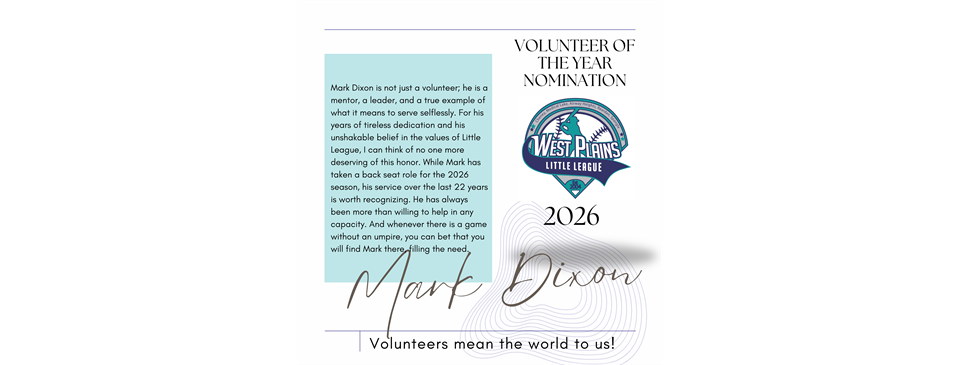 Mike Paulson Volunteer of the Year